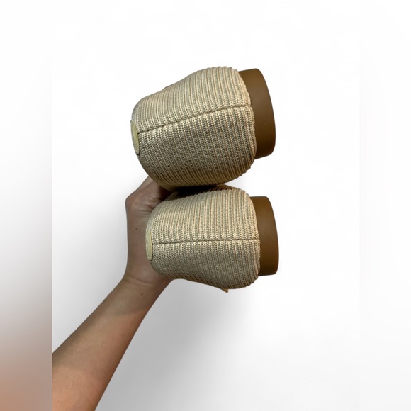 Vivaia Margot Square-Toe Mary Janes | Beige Knit | Size 39 - Picture 5 of 11